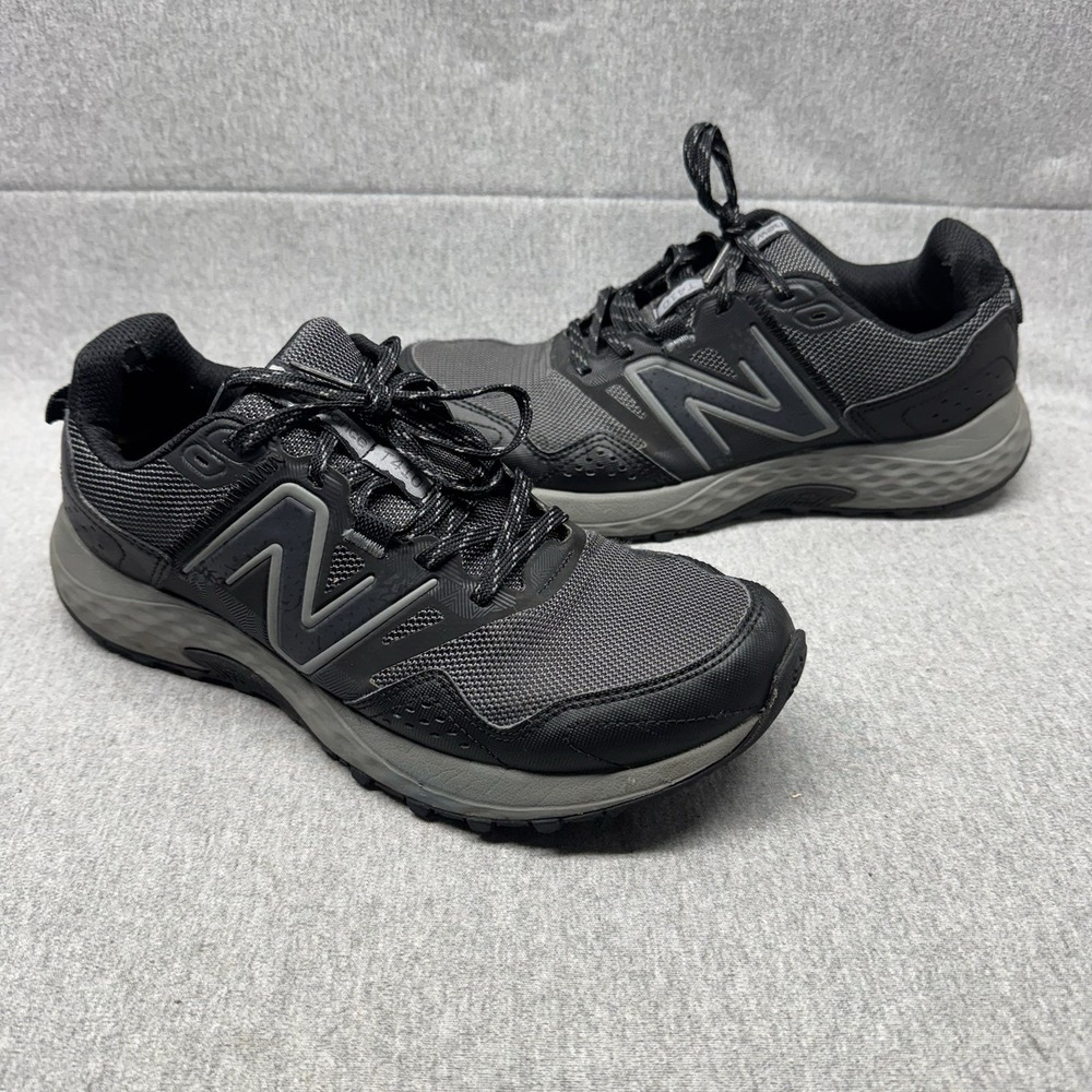 New Balance T410 Trail Running Shoes Men's Size 10 Black Gray Athletic